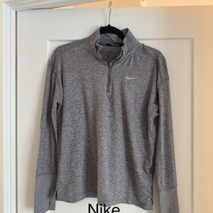 Nike Heather Gray Long Sleeve Top